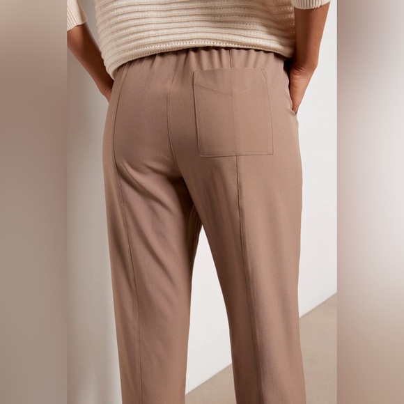 Varley Cypress Turn Up Stretch Twill Taupe Casual Neutral Relaxed Pants Small - Picture 4 of 11